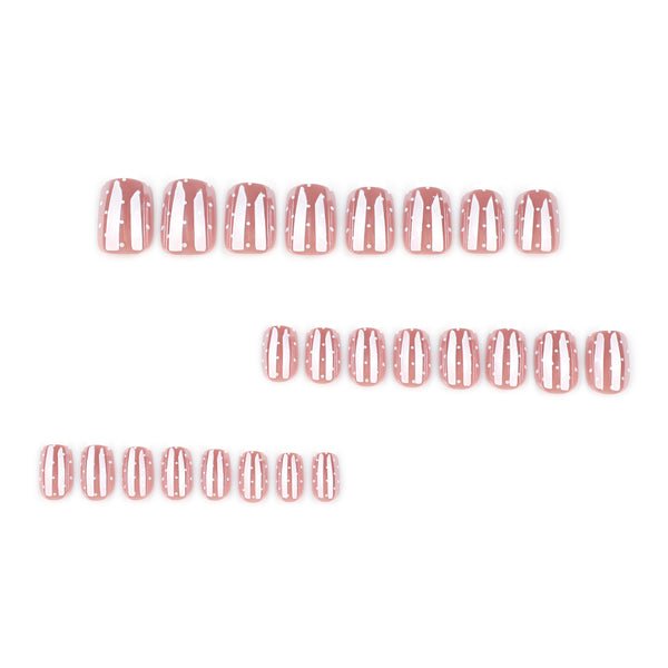 12 Sizes-24 Pcs Press On Nails JP4208