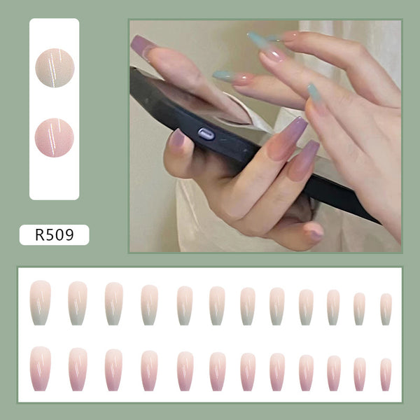 12 Sizes-24 Pcs Press On Nails R509