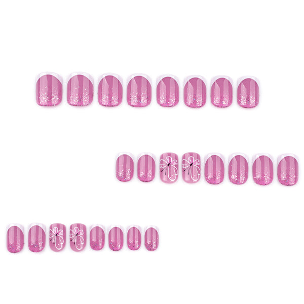 12 Sizes-24 Pcs Press On Nails JP3830