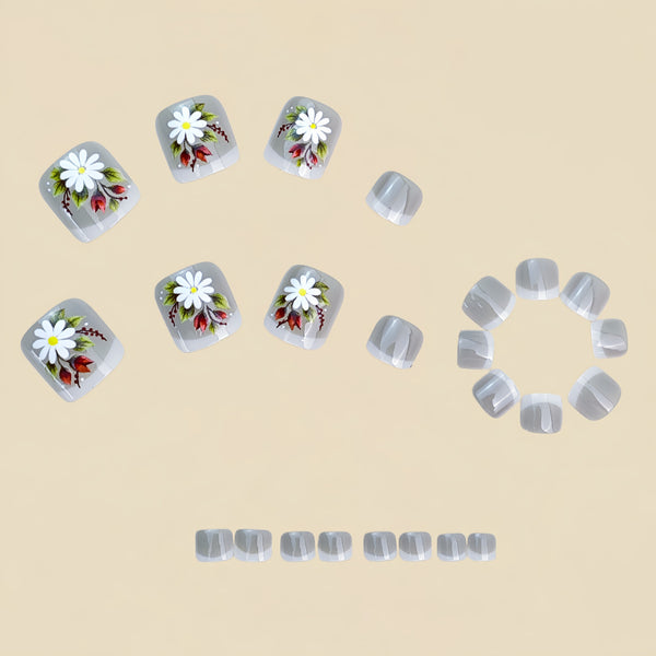 12 Sizes-24 Pcs Press On Nails Y1996