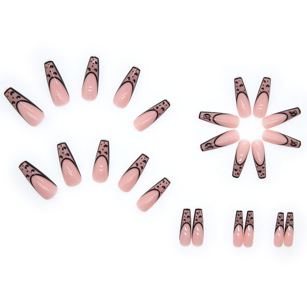 12 Sizes-24 Pcs Press On Nails W089