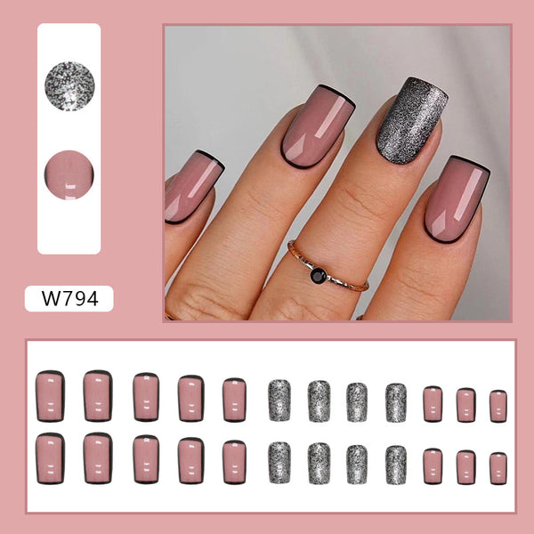 12 Sizes-24 Pcs Press On Nails W794