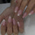 Glossy Medium Oval Pink Press on Nails