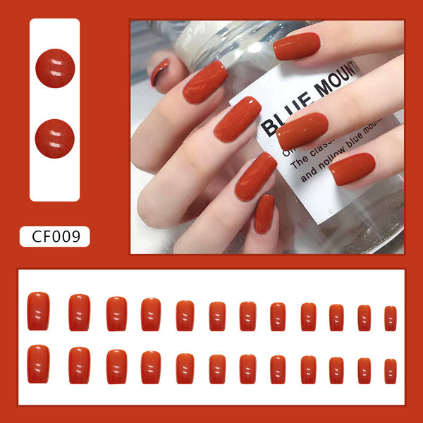 12 Sizes-24 Pcs Press On Nails CF009