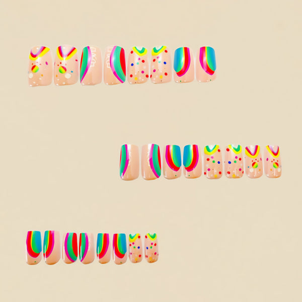 12 Sizes-24 Pcs Press On Nails Y559