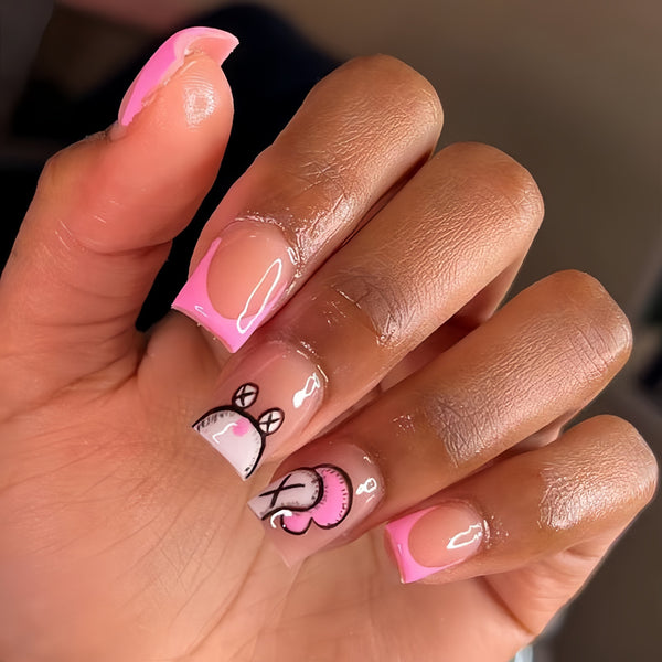 12 Sizes-24 Pcs Press On Nails Y913