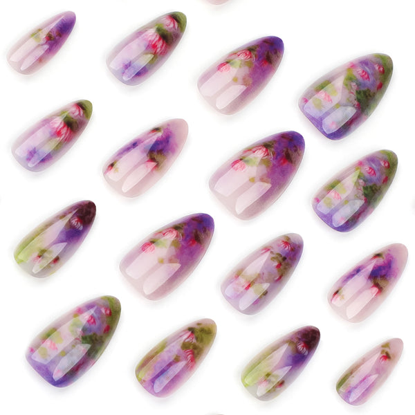 12 Sizes-24 Pcs Press On Nails JP3397