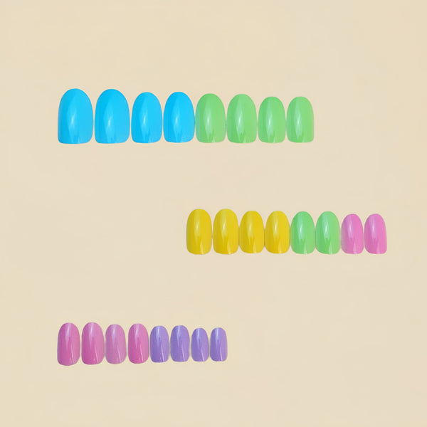 12 Sizes-24 Pcs Press On Nails Y1037