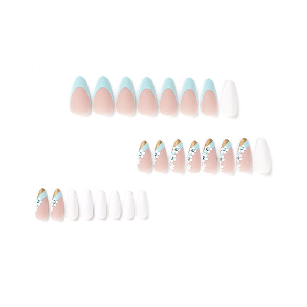 12 Sizes-24 Pcs Press On Nails JP2002