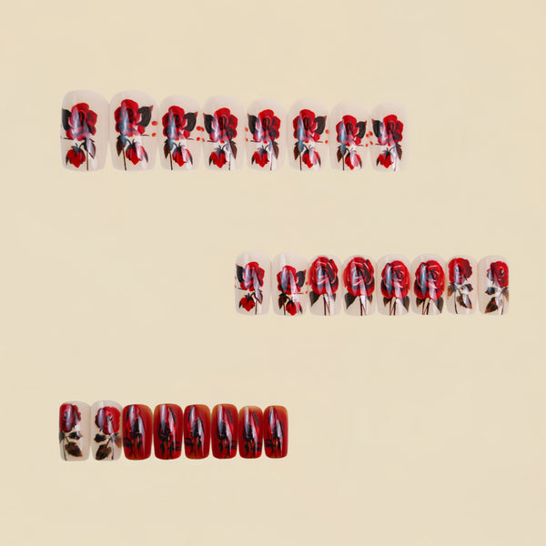 12 Sizes-24 Pcs Press On Nails Y1663