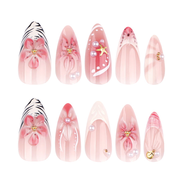 12 Sizes-24 Pcs Press On Nails JP4076