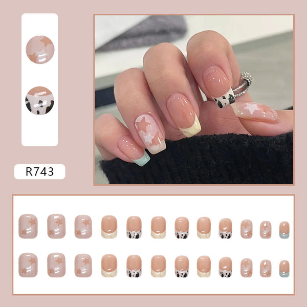 12 Sizes-24 Pcs Press On Nails R743