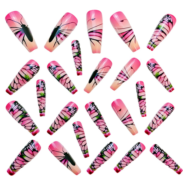 12 Sizes-24 Pcs Press On Nails Y757