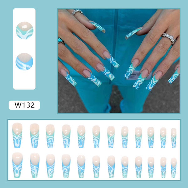 12 Sizes-24 Pcs Press On Nails W125