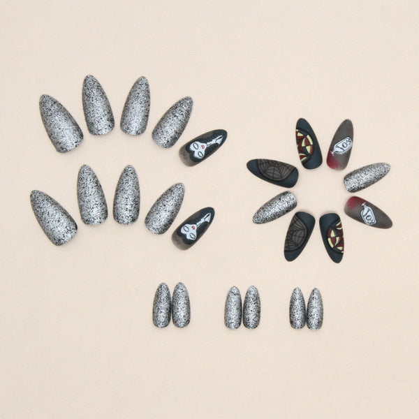 12 Sizes-24 Pcs Press On Nails W1007