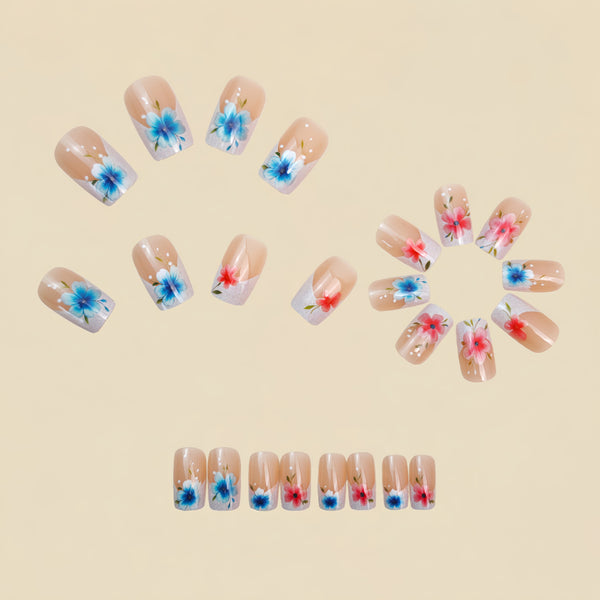12 Sizes-24 Pcs Press On Nails Y1512