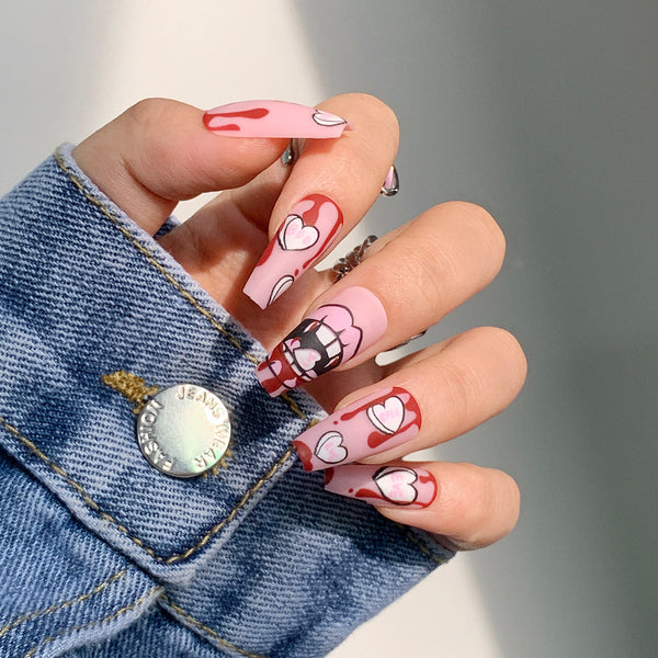 12 Sizes-24 Pcs Press On Nails JP1383