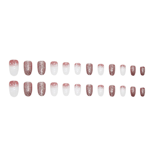 12 Sizes-24 Pcs Press On Nails W934