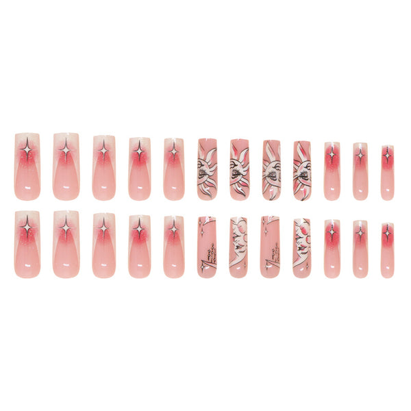 12 Sizes-24 Pcs Press On Nails W1693