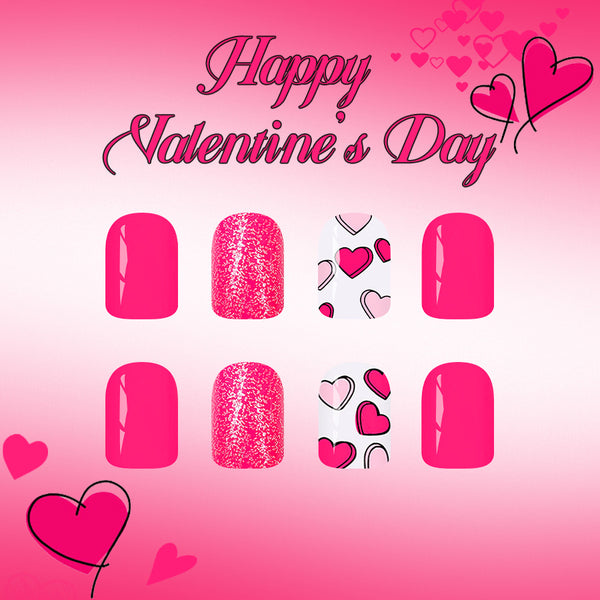 12 Sizes-24 Pcs Press On Nails C1488