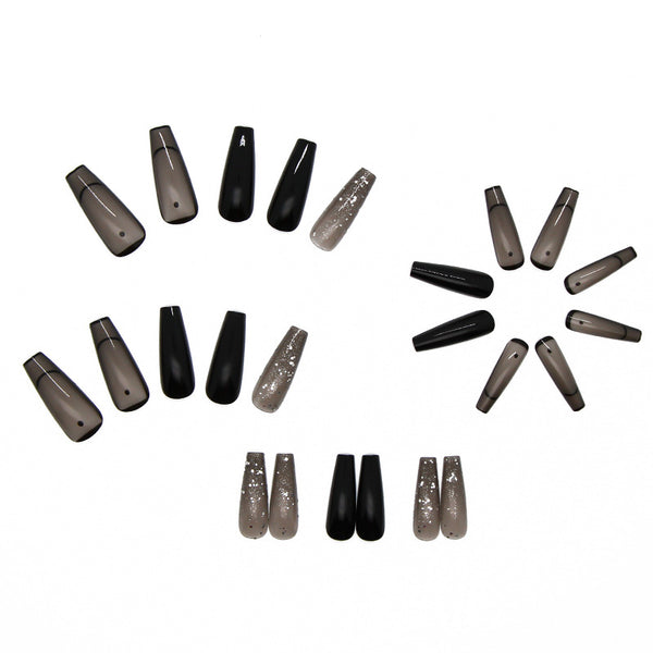 12 Sizes-24 Pcs Press On Nails W037