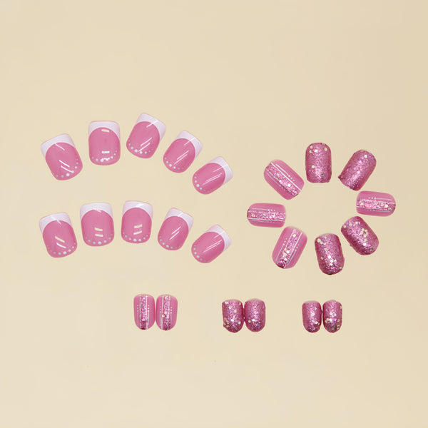 12 Sizes-24 Pcs Press On Nails Y025