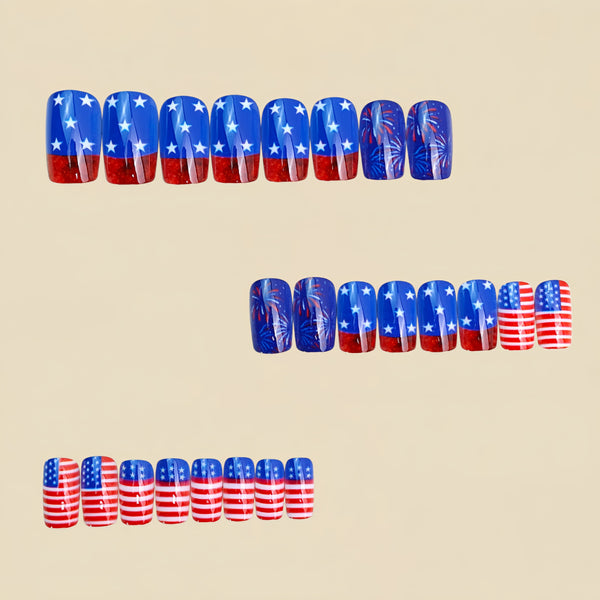 12 Sizes-24 Pcs Press On Nails Y1971