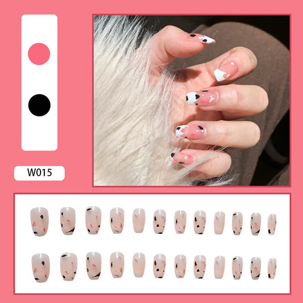 12 Sizes-24 Pcs Press On Nails W001