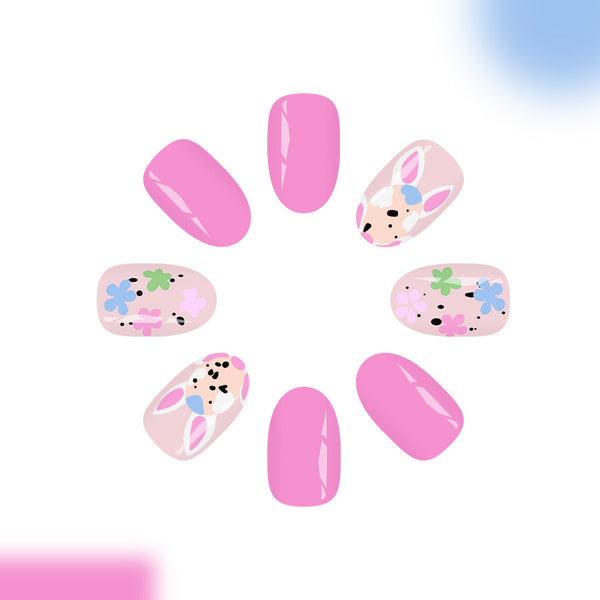 12 Sizes-24 Pcs Press On Nails C1639