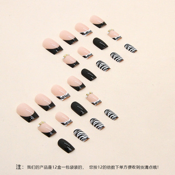 12 Sizes-24 Pcs Press On Nails Z617