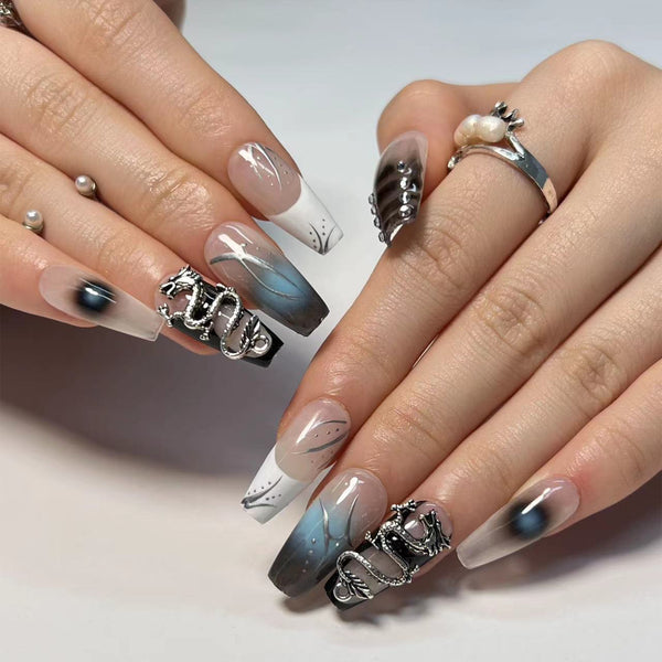 12 Sizes-24 Pcs Press On Nails GN016