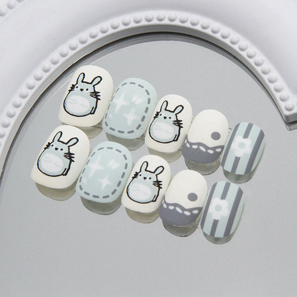 12 Sizes-24 Pcs Press On Nails K004