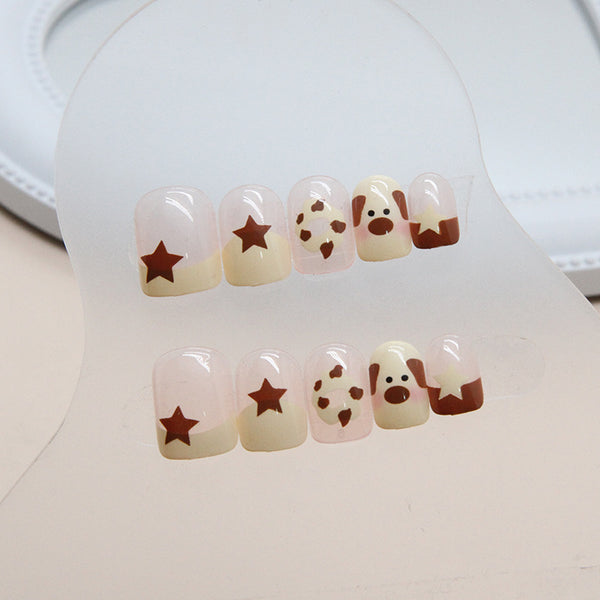 12 Sizes-24 Pcs Press On Nails R836