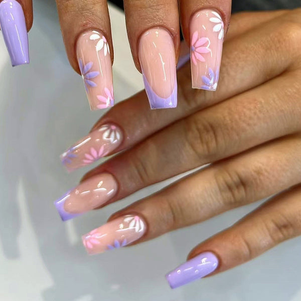 12 Sizes-24 Pcs Press On Nails W1045