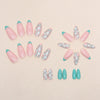 12 Sizes-24 Pcs Press On Nails W1095