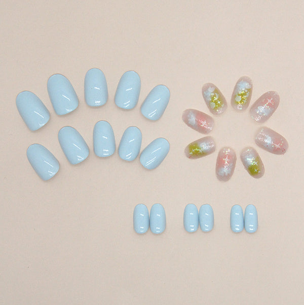 12 Sizes-24 Pcs Press On Nails W1304