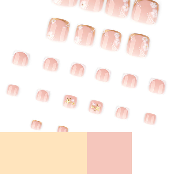 12 Sizes-24 Pcs Press On Nails JP4253