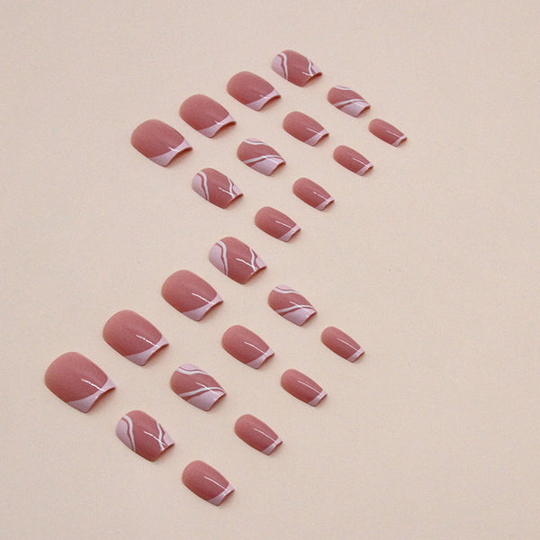 12 Sizes-24 Pcs Press On Nails W1239