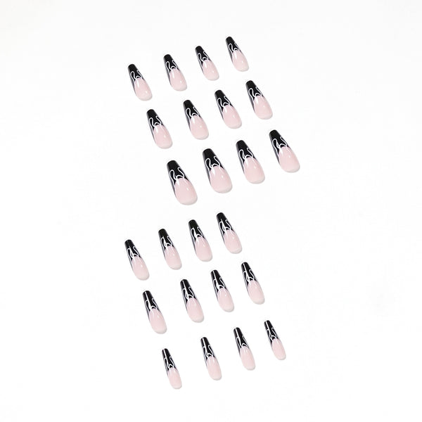 12 Sizes-24 Pcs Press On Nails JP1396