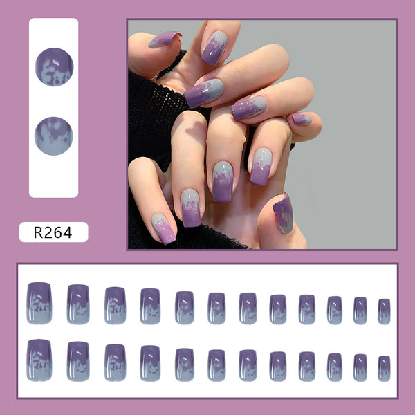 12 Sizes-24 Pcs Press On Nails R241