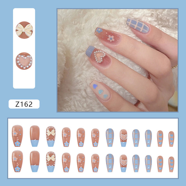 12 Sizes-24 Pcs Press On Nails Z162