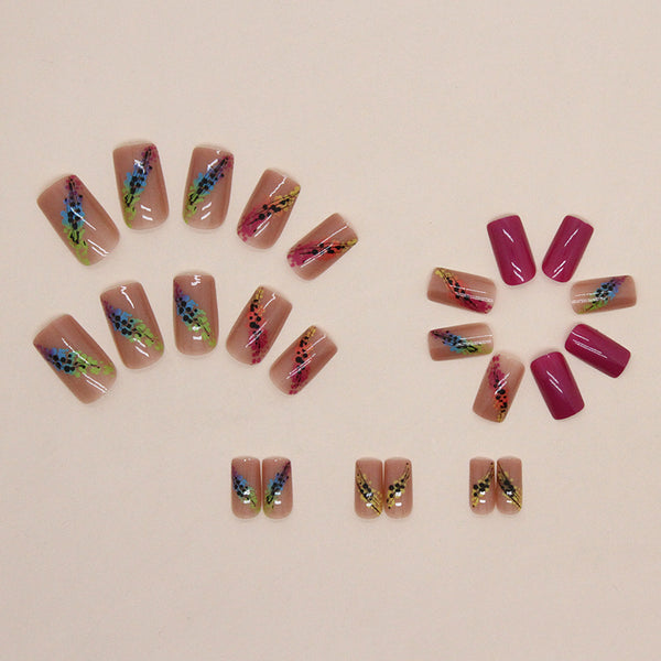 12 Sizes-24 Pcs Press On Nails W1003