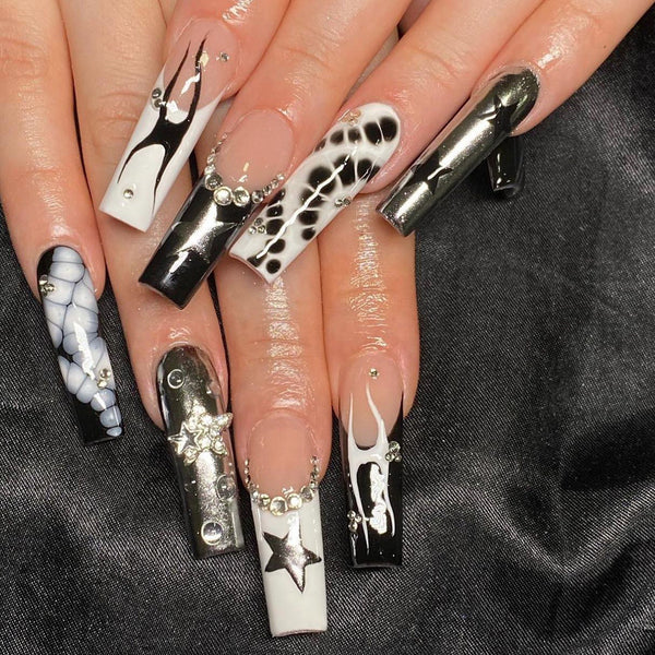 12 Sizes-24 Pcs Press On Nails JP3339