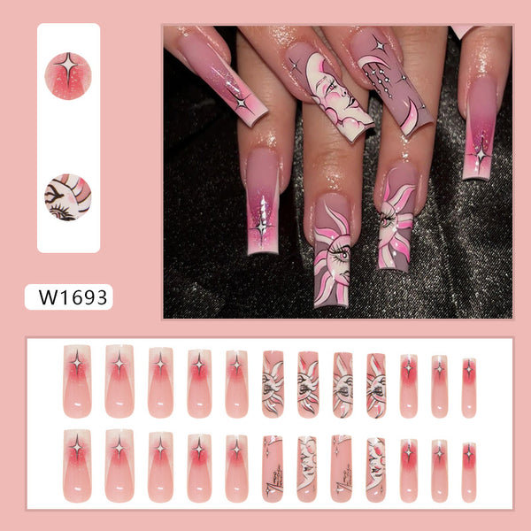 12 Sizes-24 Pcs Press On Nails W1693