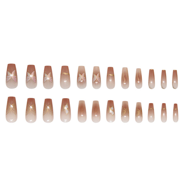 12 Sizes-24 Pcs Press On Nails R915