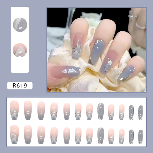 12 Sizes-24 Pcs Press On Nails R601