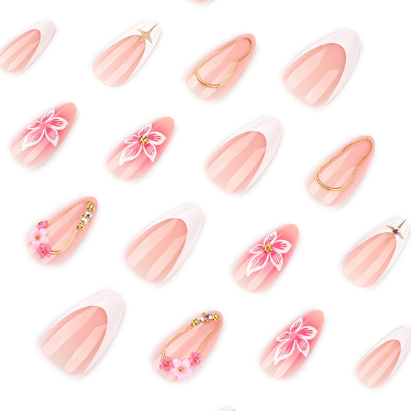 12 Sizes-24 Pcs Press On Nails JP4266