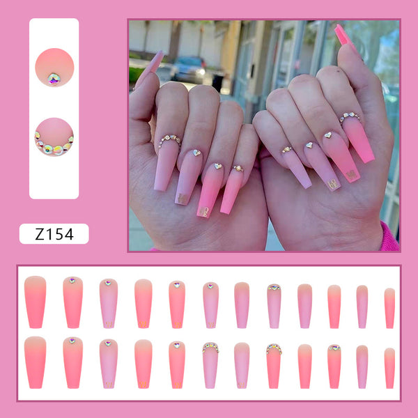 12 Sizes-24 Pcs Press On Nails Z154