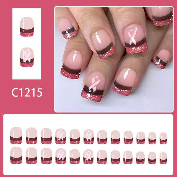 12 Sizes-24 Pcs Press On Nails C1214