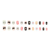 12 Sizes-24 Pcs Press On Nails K034